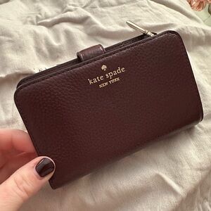 Kate Spade Leather Wallet in Cherrywood